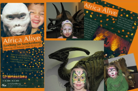 Kinderschminken im Senckenberg Museum Frankfurt zur Veranstaltung Africa Alive